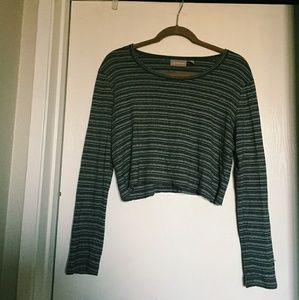 Striped Grey cropped croft & barrow shirt